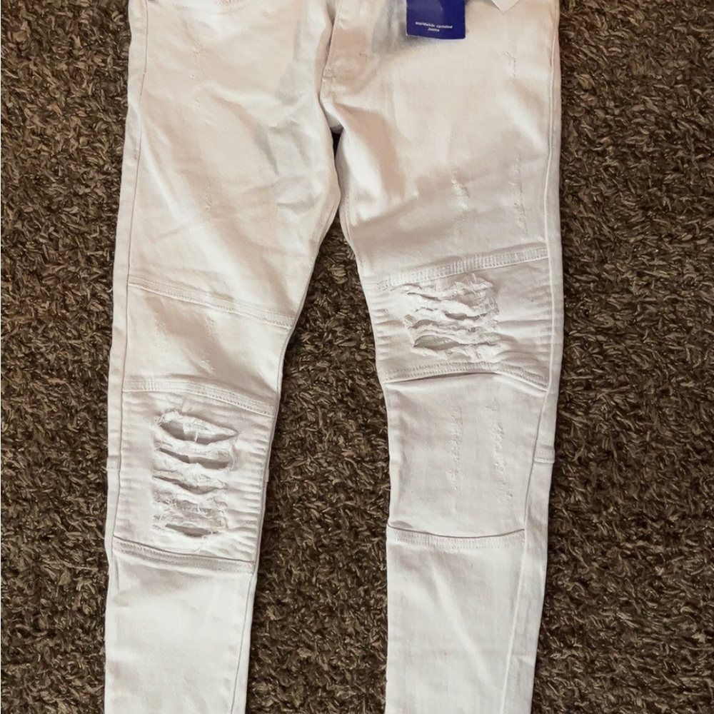 Balmain White relaxed Skinny Jeans